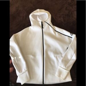 White adidas jacket/sweatshirt large